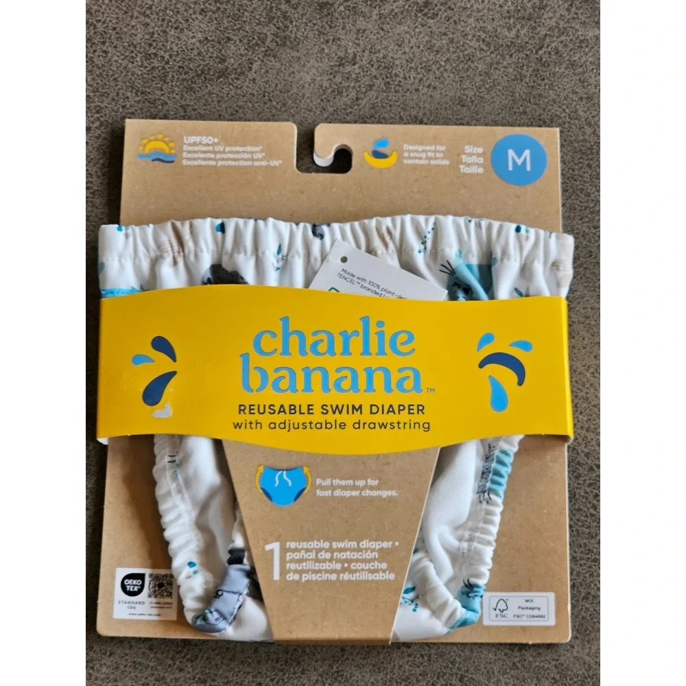 Charlie Banana Swim Diaper Medium (16-28lbs)‎ Reusable Seally Seal Washable NEW